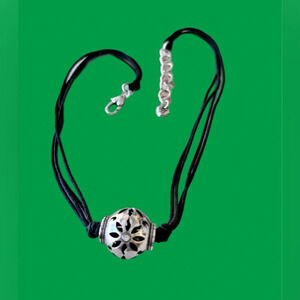Brighton"TRADE WINDS" Black Cord Necklace.